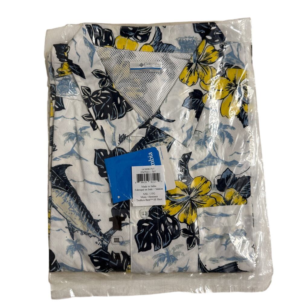 Columbia PFG Trollers Best Short Sleeve Shirt Mens XXL New In Package Fishing